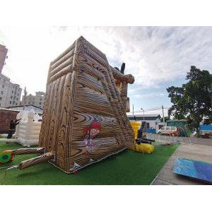 angepasste Farbe aufblasbare Trampolin Combo-Rutsche mit Holz Sprungschloss und Rutsche