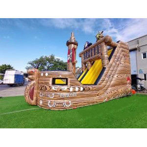 angepasste Farbe aufblasbare Trampolin Combo-Rutsche mit Holz Sprungschloss und Rutsche