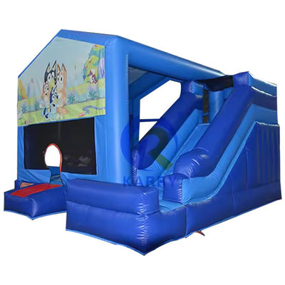 Kinder im Freien Spielplatz aufblasbares Sprunghaus mit Rutsche Sprung Schloss nasse Rutsche Combo