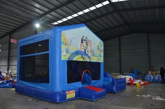 Kinder im Freien Spielplatz aufblasbares Sprunghaus mit Rutsche Sprung Schloss nasse Rutsche Combo