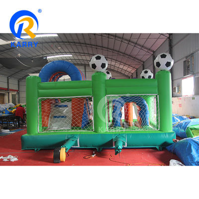 Viereckige PVC-Außen aufblasbare Sprungburg zum Fußball-Thema Spaß Stadt Spaß Spielplatz