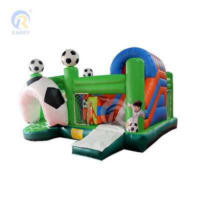 Viereckige PVC-Außen aufblasbare Sprungburg zum Fußball-Thema Spaß Stadt Spaß Spielplatz