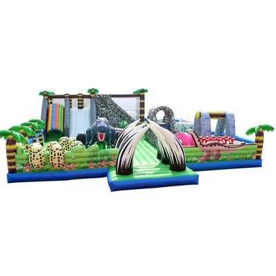 CE-Zertifikat Portable Dino aufblasbare Trampolin-Schütze Combo City Slide für Kinder