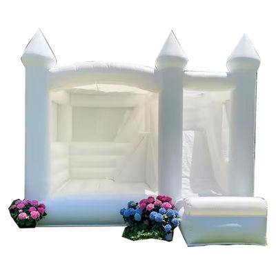 Outdoor-Kids-Party-Must-Have-Weiß aufblasbare Hochzeit Sprunghaus mit Rutsche