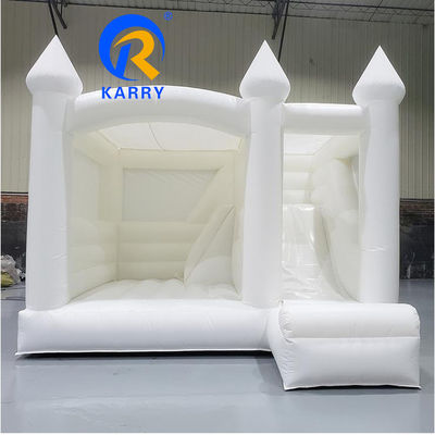 Outdoor-Kids-Party-Must-Have-Weiß aufblasbare Hochzeit Sprunghaus mit Rutsche