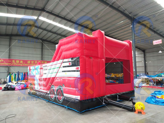 Unisex-Kinder aufblasbare Feuerwache Themenbouncer House mit Sprung-Slide Combo