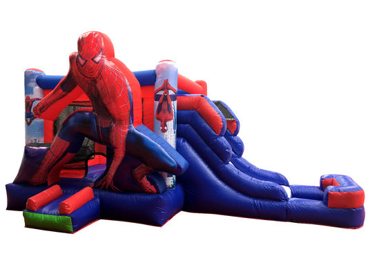Features PORTABLE Aufblasbare Spiderman-Schütze für Kinder Party Miete