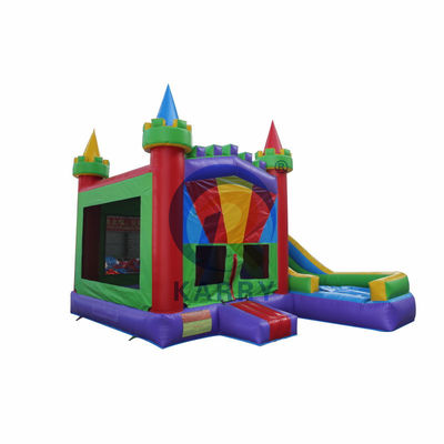 EN14960 Zertifizierte aufblasbare Schlossslide 5 in 1 mit individuellem Design