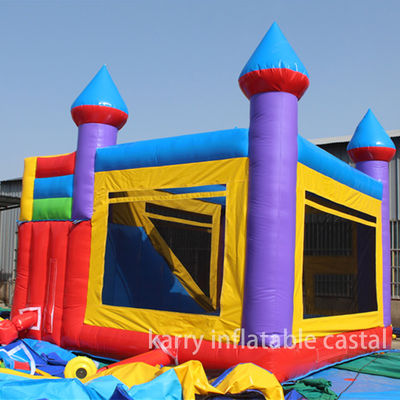 EN14960 Zertifizierte aufblasbare Schlossslide 5 in 1 mit individuellem Design