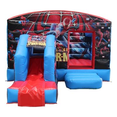 Outdoor Entertainment Spiderman Aufblaser Schloss Kombination von Rutsche und Sprunghaus