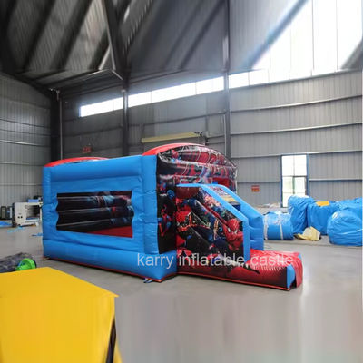 Outdoor Entertainment Spiderman Aufblaser Schloss Kombination von Rutsche und Sprunghaus