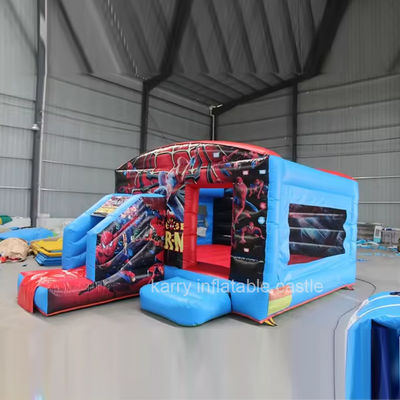 Outdoor Entertainment Spiderman Aufblaser Schloss Kombination von Rutsche und Sprunghaus