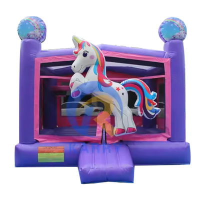 Unisex 3D Regenbogen-Einhorn aufblasbare Burg für individuelle Größe