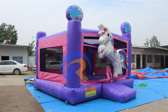 Unisex 3D Regenbogen-Einhorn aufblasbare Burg für individuelle Größe