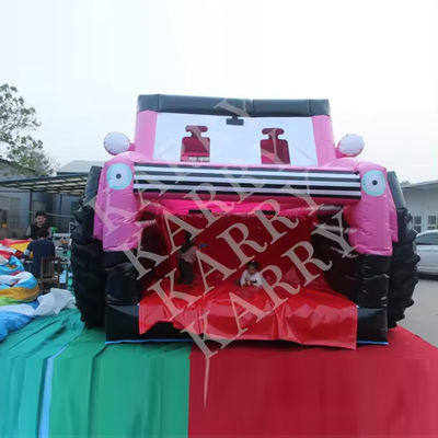 Blaser mit Blaser Pink Jeep aufblasbares Sprunghaus mit Rutsche und Aussteiger für Jugendliche