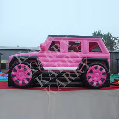 Blaser mit Blaser Pink Jeep aufblasbares Sprunghaus mit Rutsche und Aussteiger für Jugendliche