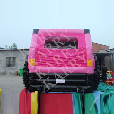 Blaser mit Blaser Pink Jeep aufblasbares Sprunghaus mit Rutsche und Aussteiger für Jugendliche