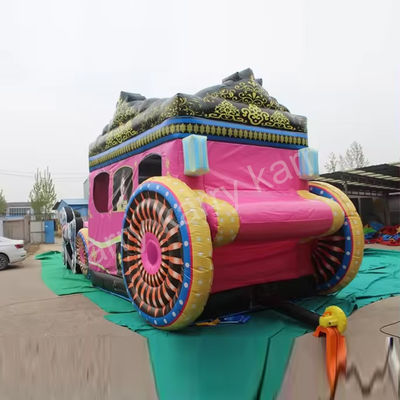 14 Jahre auf Freiluft Spielplatz Prinzessin Kutsche Aufblasbares Sprunghaus mit Rutsche