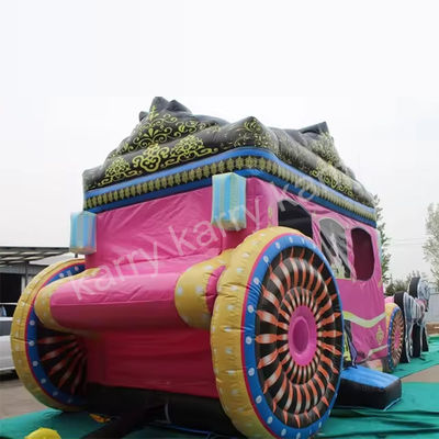 14 Jahre auf Freiluft Spielplatz Prinzessin Kutsche Aufblasbares Sprunghaus mit Rutsche