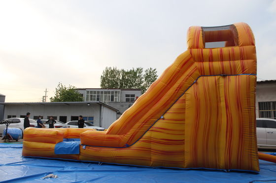 Sommer-Wasserpark Kinderspielzeug Spiel 18ft PVC aufblasbare Wasserrutsche mit Pool