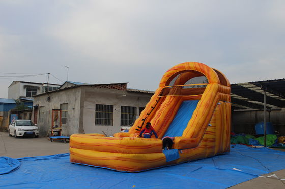 Sommer-Wasserpark Kinderspielzeug Spiel 18ft PVC aufblasbare Wasserrutsche mit Pool