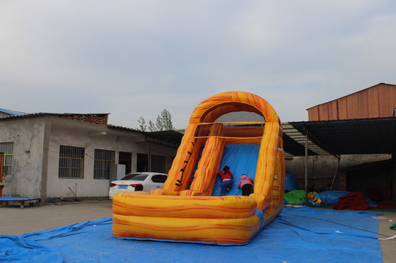 Sommer-Wasserpark Kinderspielzeug Spiel 18ft PVC aufblasbare Wasserrutsche mit Pool