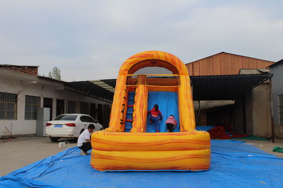 Sommer-Wasserpark Kinderspielzeug Spiel 18ft PVC aufblasbare Wasserrutsche mit Pool