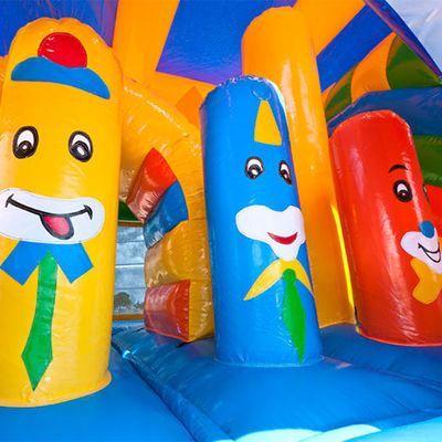 Kinder Clown aufblasbarer Türsteher Außenspielplatz mit Rutsche Versand per See/Luftverkauf
