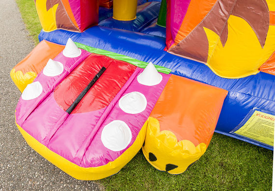 14 Jahre Unisex aufblasbarer Outdoor-Dschungel-Löwen-Schläger mit Rutsche- und Sprungschloss