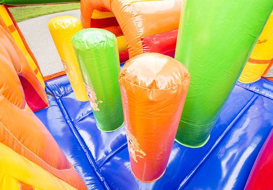 14 Jahre Unisex aufblasbarer Outdoor-Dschungel-Löwen-Schläger mit Rutsche- und Sprungschloss