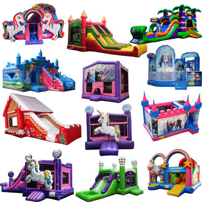 Lassen Sie sich Ihre Kinder bewegen mit diesem tragbaren Schloss aufblasbaren Aussteiger-Slide-Combo