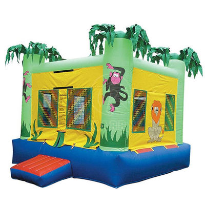 Farbige Palm Baum Sprungburg mit Schiebebad aufblasbar Sprunghaus