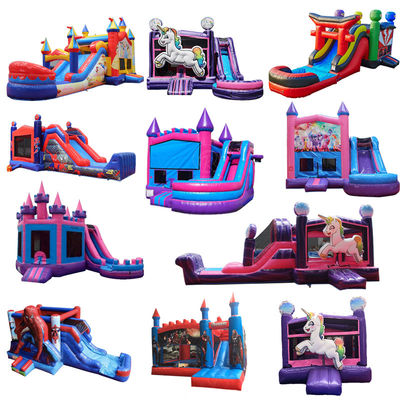Outdoor-Spielplatz PVC Aufblaserhäuser für Kinder Schloss Spielhaus Aufblaser Sprung
