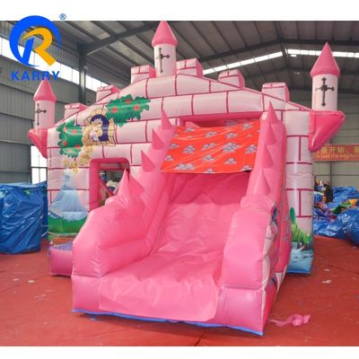 Kleinkind Pink Castle Aufblasbare Chamäleon Sprungkasten Combo Rutsche mit Zubehör