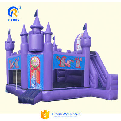 angepasste Farbe Prinzessin Schloss/Slide Combo PORTABLE Frozen Thema PVC Sprungschloss