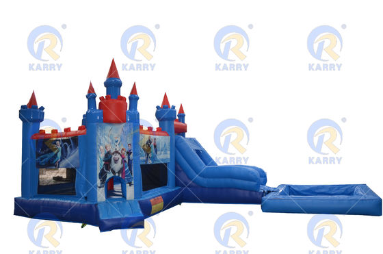 angepasste Farbe Prinzessin Schloss/Slide Combo PORTABLE Frozen Thema PVC Sprungschloss