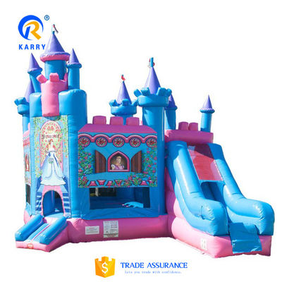 angepasste Farbe Prinzessin Schloss/Slide Combo PORTABLE Frozen Thema PVC Sprungschloss