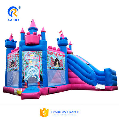 angepasste Farbe Prinzessin Schloss/Slide Combo PORTABLE Frozen Thema PVC Sprungschloss