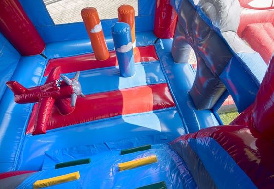 Altersbereich 14 Jahre hoch Schloss Rutsche Combo aufblasbare Sprung Schloss Flugzeug für Kinder