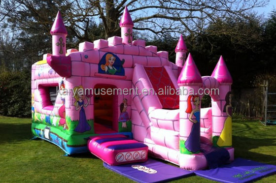 Schöne Prinzessin Schloss aufblasbarer Türsteher für Kinder Springen Spaß im Vergnügungspark