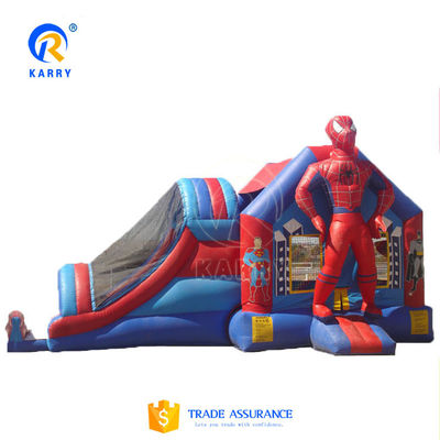 Populärer Markt Spider-Man aufblasbare Schloss Sprung Combo mit kundenspezifischen Service