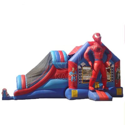 4*7*3.5m oder maßgeschneiderte Größe Spider-Man aufblasbare Springburg-Slide-Combo für die Party
