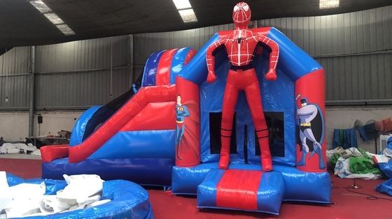 4*7*3.5m oder maßgeschneiderte Größe Spider-Man aufblasbare Springburg-Slide-Combo für die Party