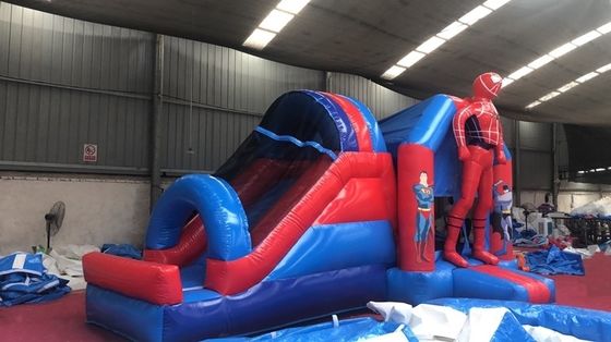 4*7*3.5m oder maßgeschneiderte Größe Spider-Man aufblasbare Springburg-Slide-Combo für die Party