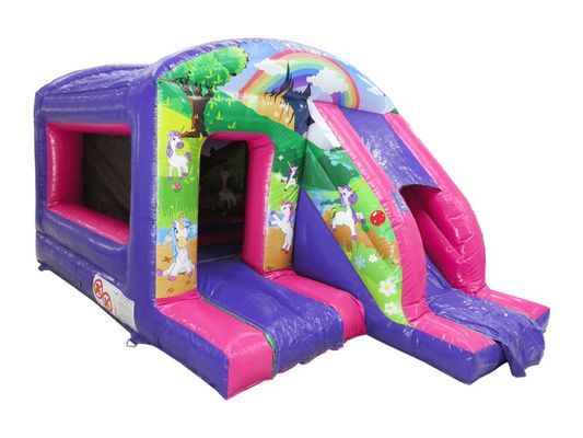 Mädchen Rosa Cartoon Bala Magische Fee Aufblasbare Türsteher Schloss mit Schiebe 6*4*3.5m Größe