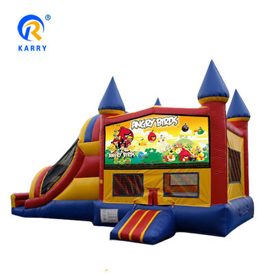 Aufblasbare Schlossslide für Kinder PVC-Material Unisex Ireful Vögel Sprunghaus