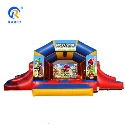 Aufblasbare Schlossslide für Kinder PVC-Material Unisex Ireful Vögel Sprunghaus