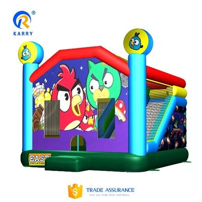 Aufblasbare Schlossslide für Kinder PVC-Material Unisex Ireful Vögel Sprunghaus