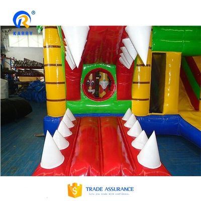 EN14960 Zertifizierter aufblasbarer Schloss Sprungrutschkombi-Hindernis-Springer