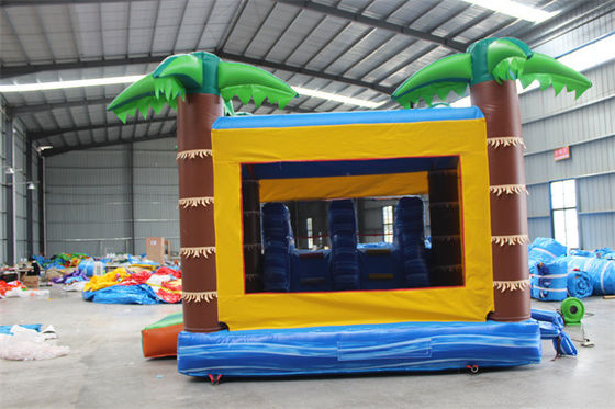 Unisex Palmenbaum aufblasbare Springburg Sprungburg mit Pool und Sprungbereich